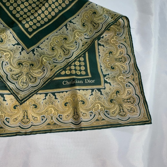 authentic CHRISTIAN DIOR hand rolled silk GAVROCHE - Picture 6 of 6